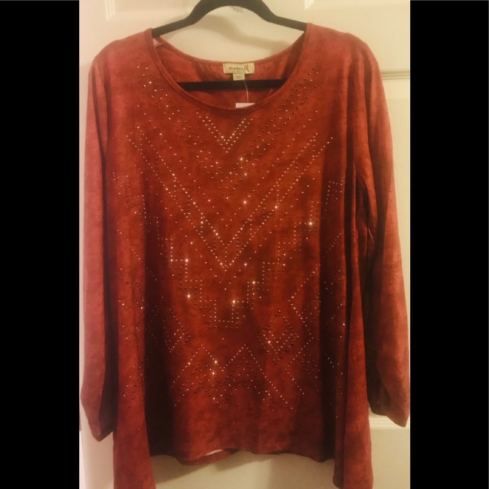 One World tunic with silver beads